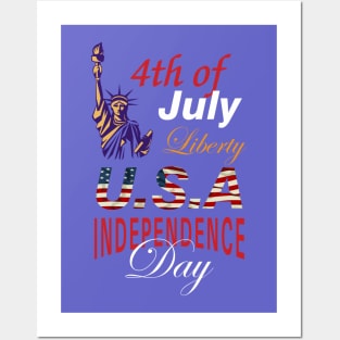 4th of July 1776  American independence day design Posters and Art
